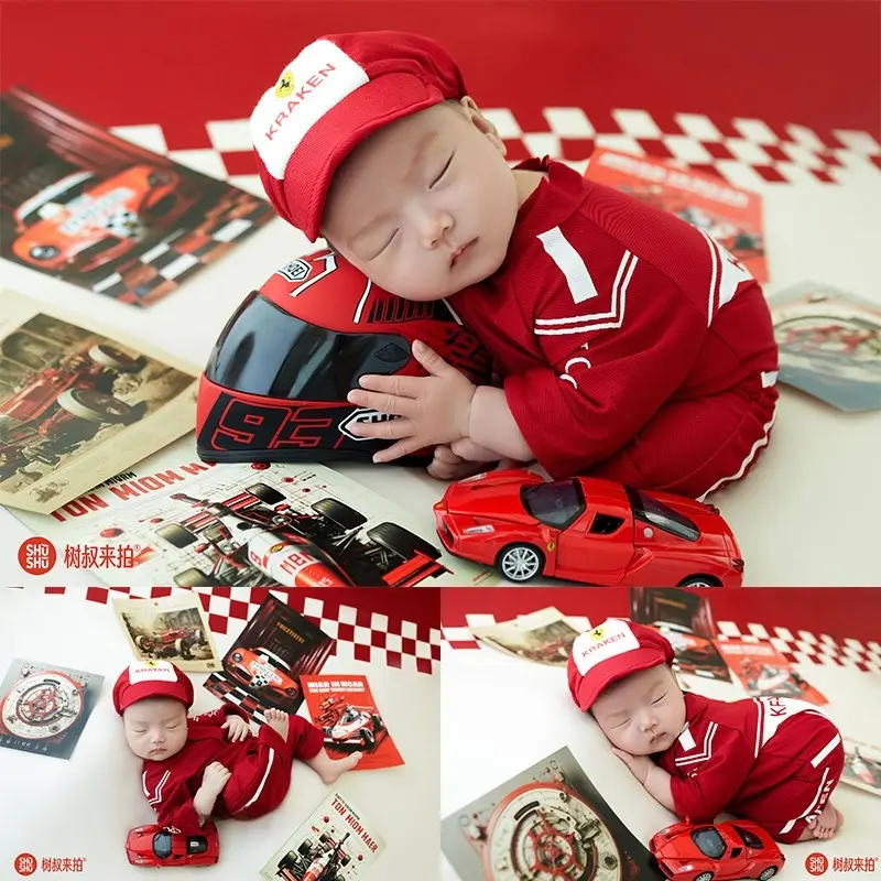 Red Racing Theme Set - Newborn Photography Props